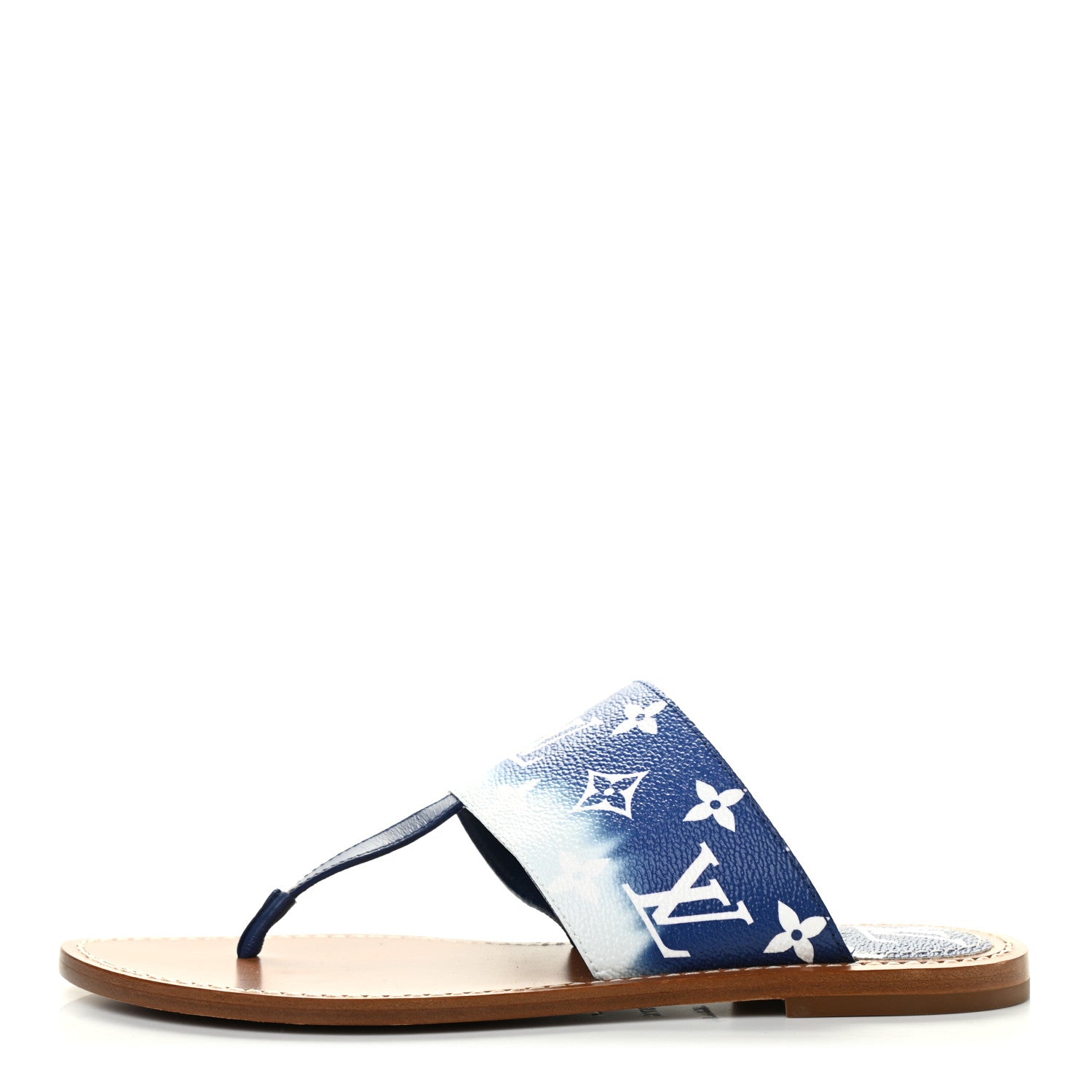 Louis Vuitton Monogram Escale Palma Sandals 37.5 Blue 1 of 8