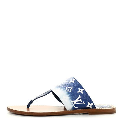 Louis Vuitton Monogram Escale Palma Sandals 37.5 Blue 1 of 8