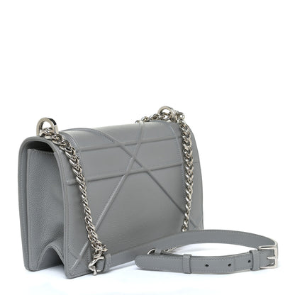 Christian Dior Grained Calfskin Medium Diorama Flap Bag Gris 4 of 14