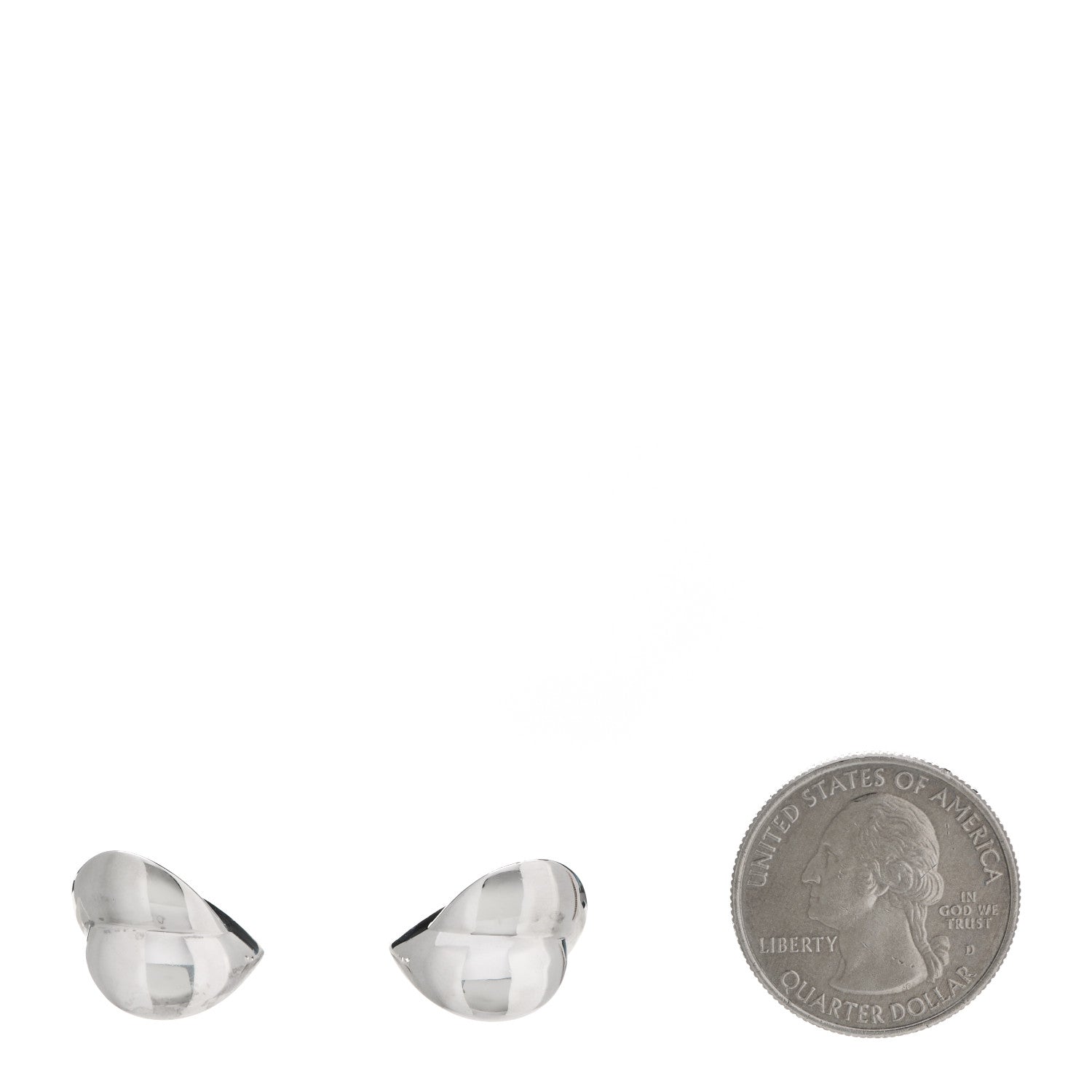 Tiffany Sterling Silver Frank Gehry Folded Heart Earrings 2 of 4
