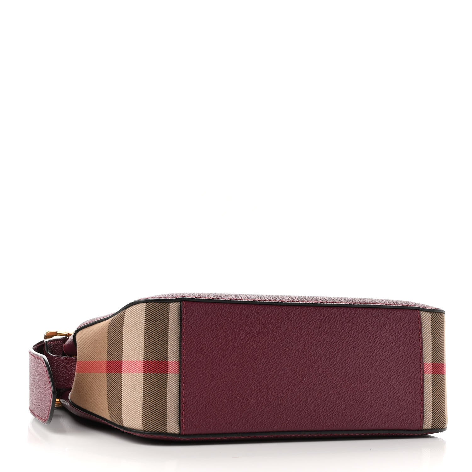 Burberry Soft Grain Calfskin House Check Small Helmsley Crossbody Dark Plum 5 of 9