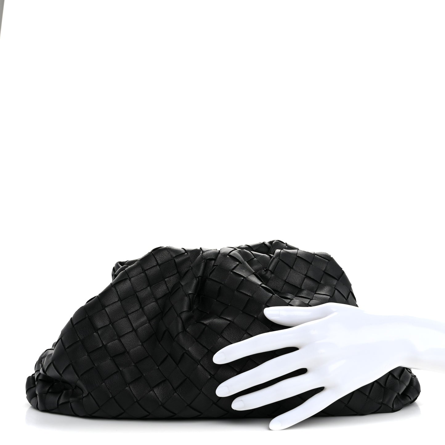 Nappa Maxi Intrecciato The Pouch Oversized Clutch Black