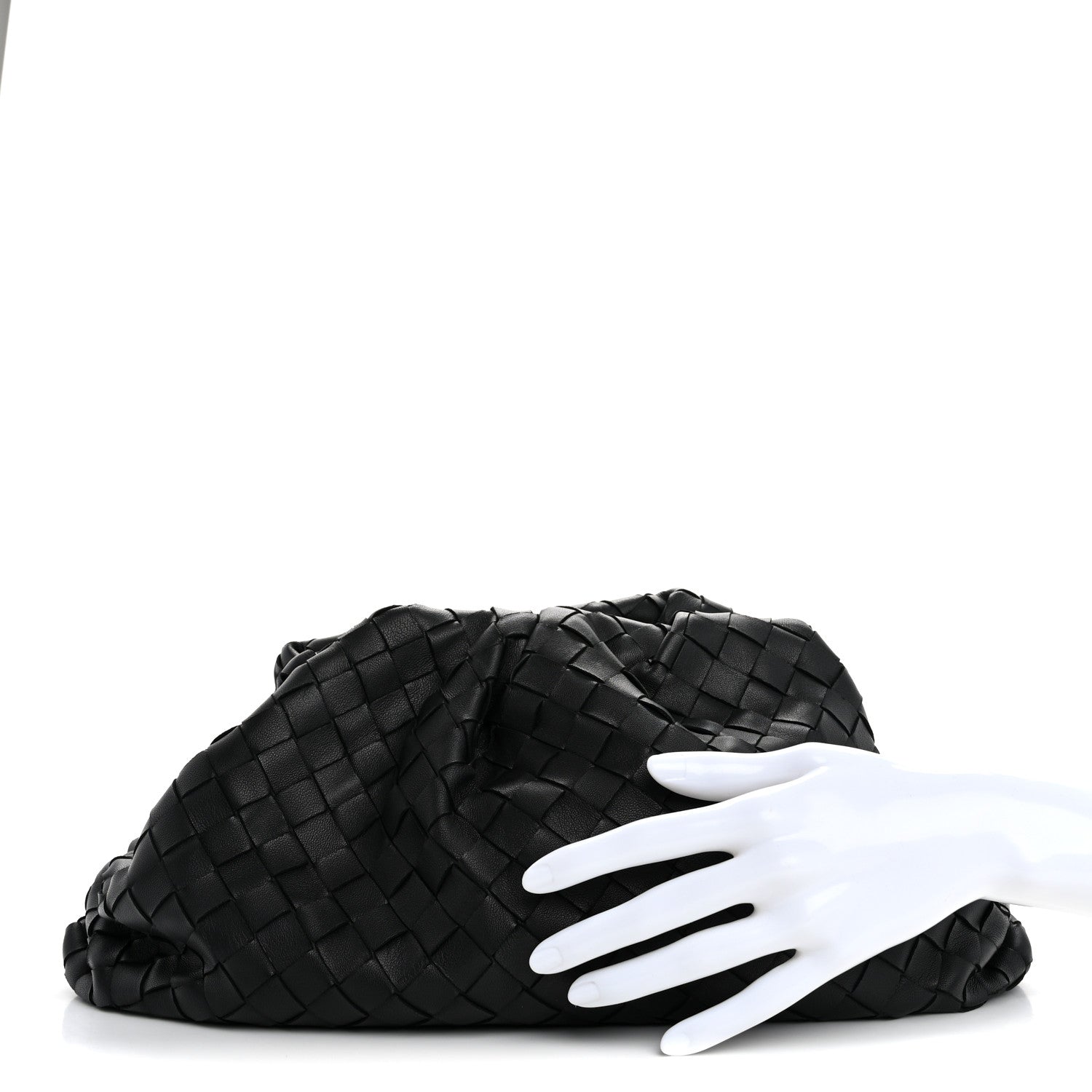 Bottega Veneta Nappa Maxi Intrecciato The Pouch Oversized Clutch Black 2 of 11