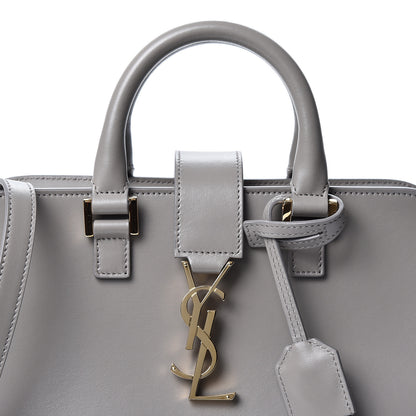 Saint Laurent Calfskin Small Monogram Cabas Fog 6 of 8