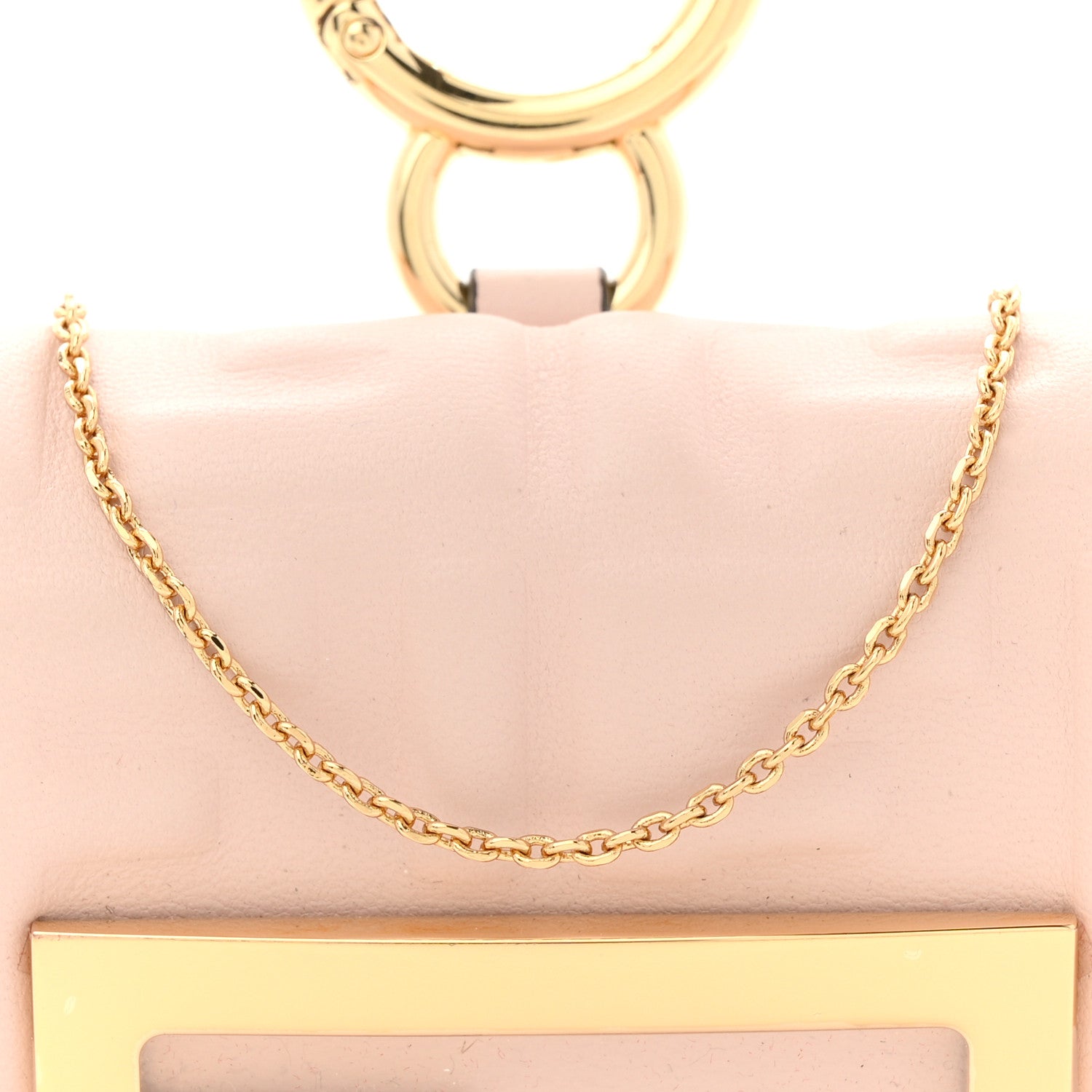 Fendi Nappa Matisse FF Embossed Nano Maxi Buckle Baguette Charm Rosa Quarzo 8 of 10