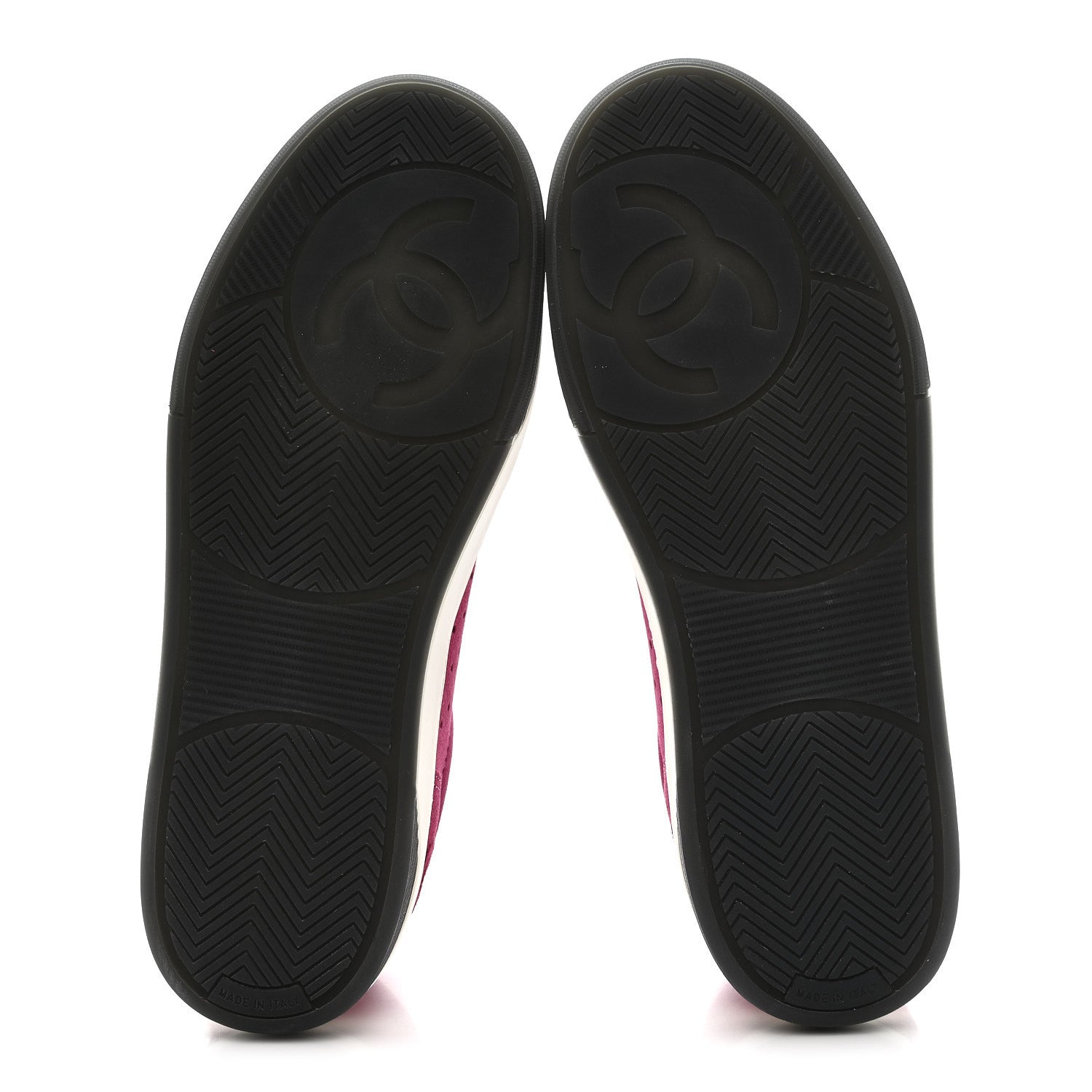 Chanel Suede Calfskin Logo Sneakers 41 Dark Pink 6 of 8