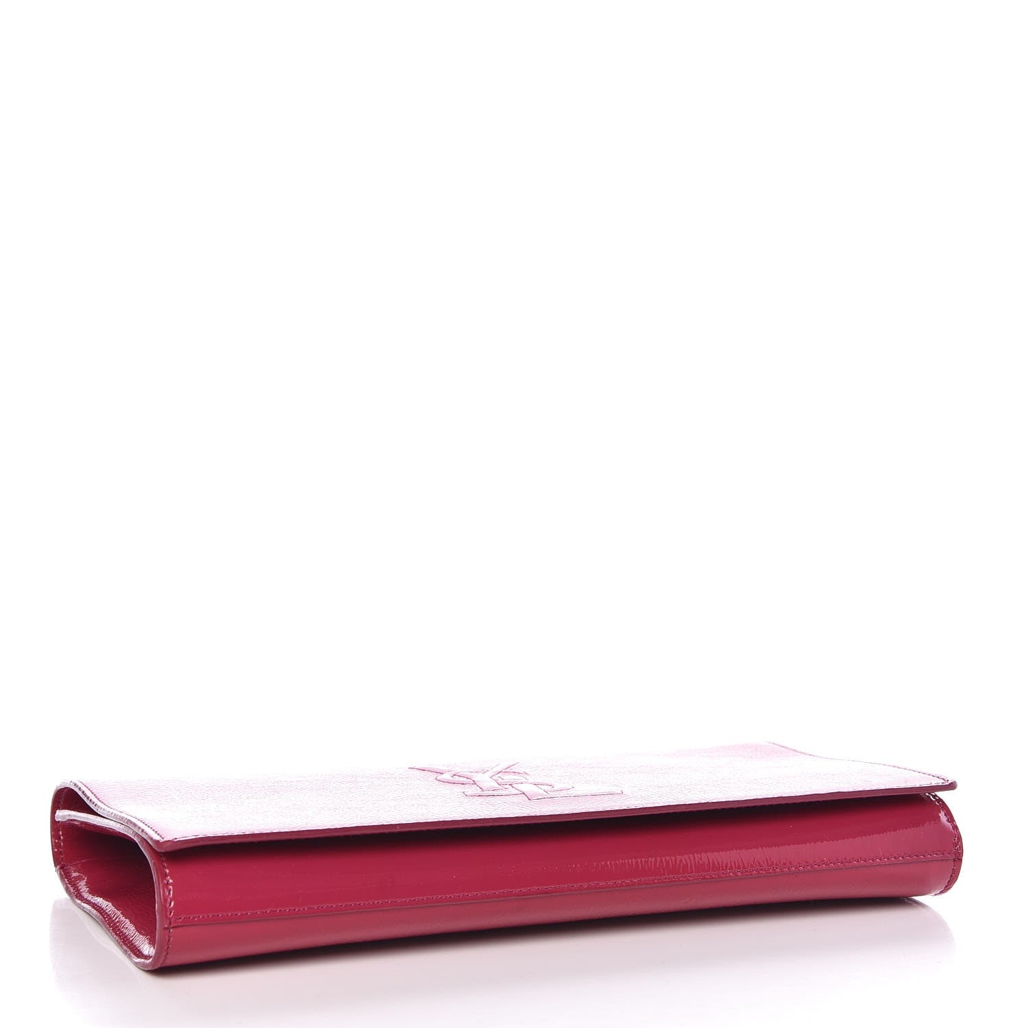 Saint Laurent Textured Patent Large Belle De Jour Clutch Fuchsia 3 of 9