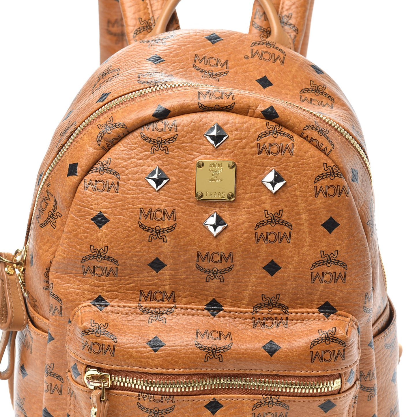 Visetos Small Sprinkle Stud Stark Backpack Cognac