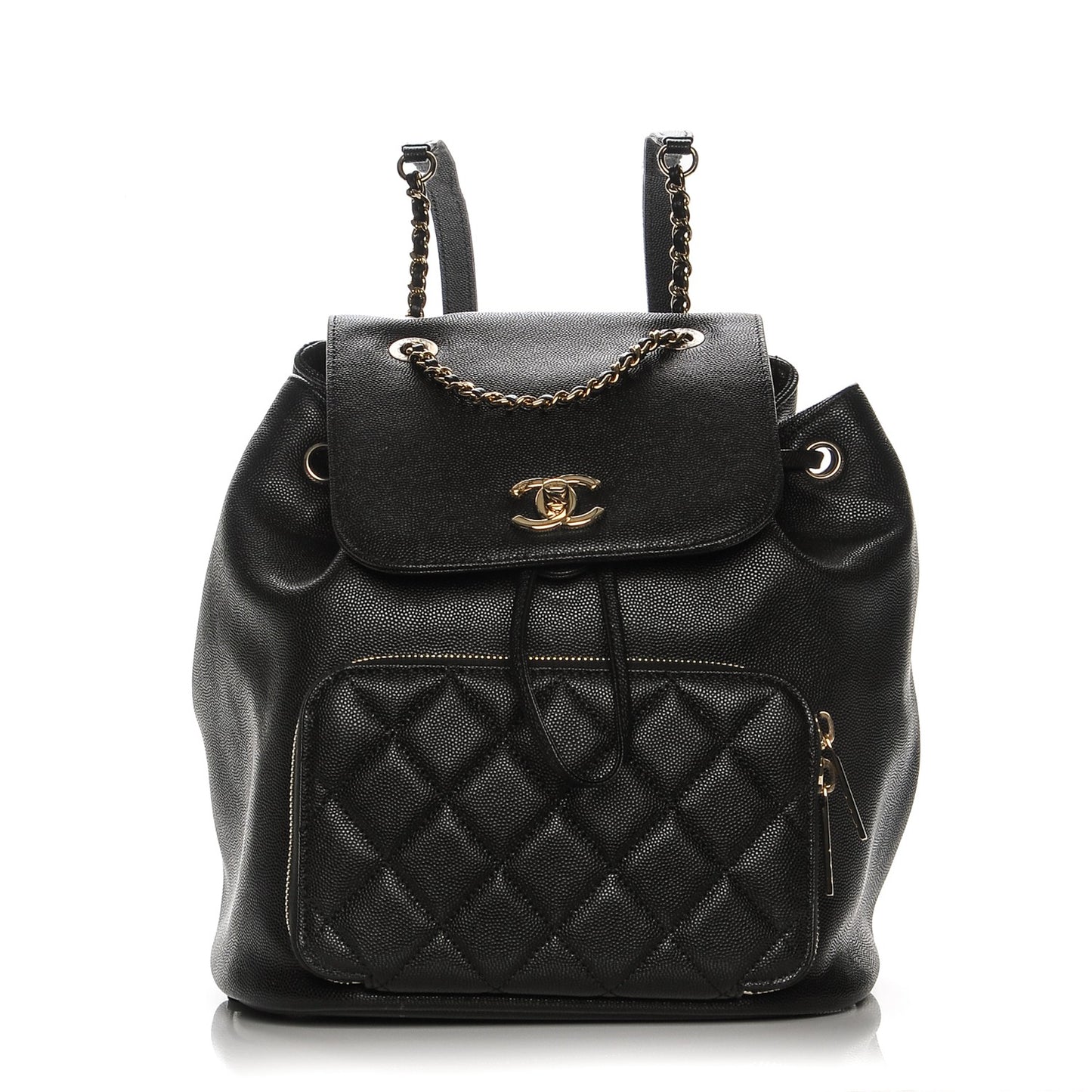 Caviar Quilted Business Affinity Backpack Black