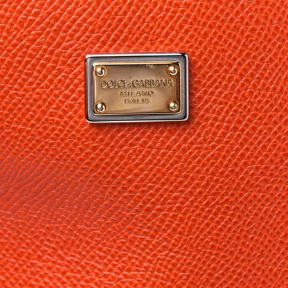 Dolce & Gabbana Textured Calfskin Bucket Tote Orange 13 of 15