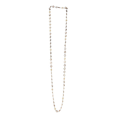 Chanel Crystal Pearl Sautoir Long Necklace Gold 3 of 4