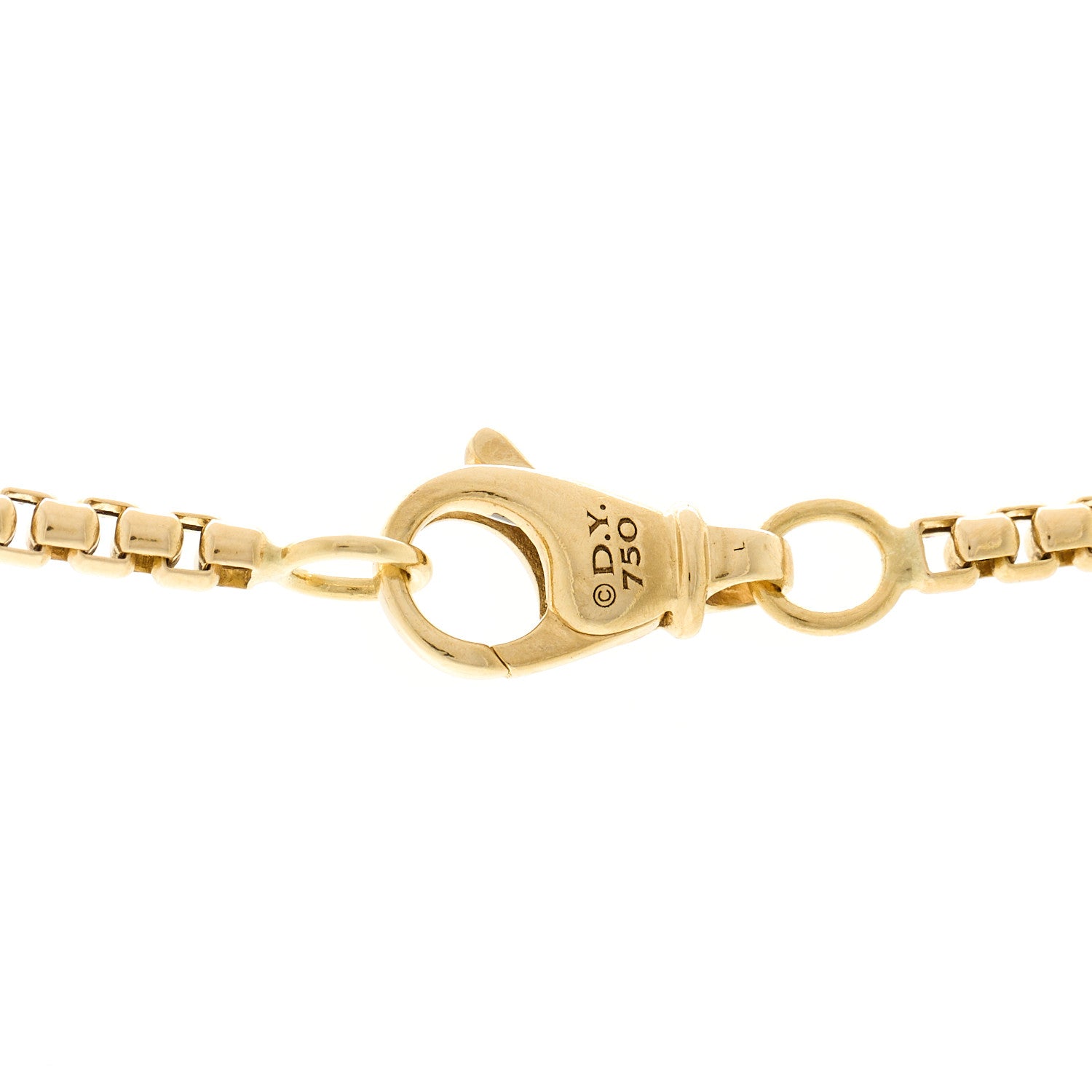 David Yurman 18K Yellow Gold Forged Carbon Dagger Amulet Pendant Necklace 4 of 5