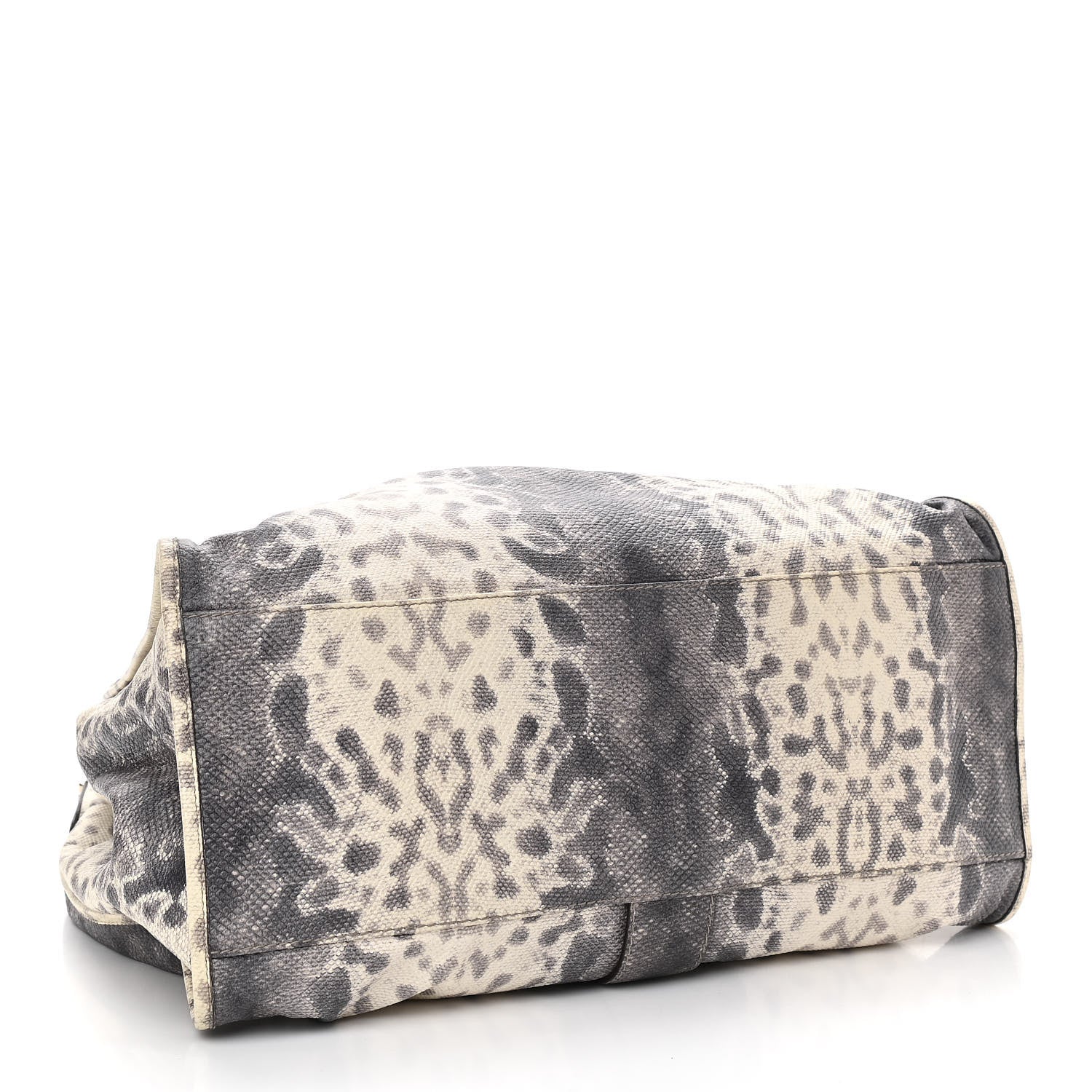 Gucci Calfskin Animalier Karung Printed Large Soft Stirrup Shoulder Bag Gray 4 of 10