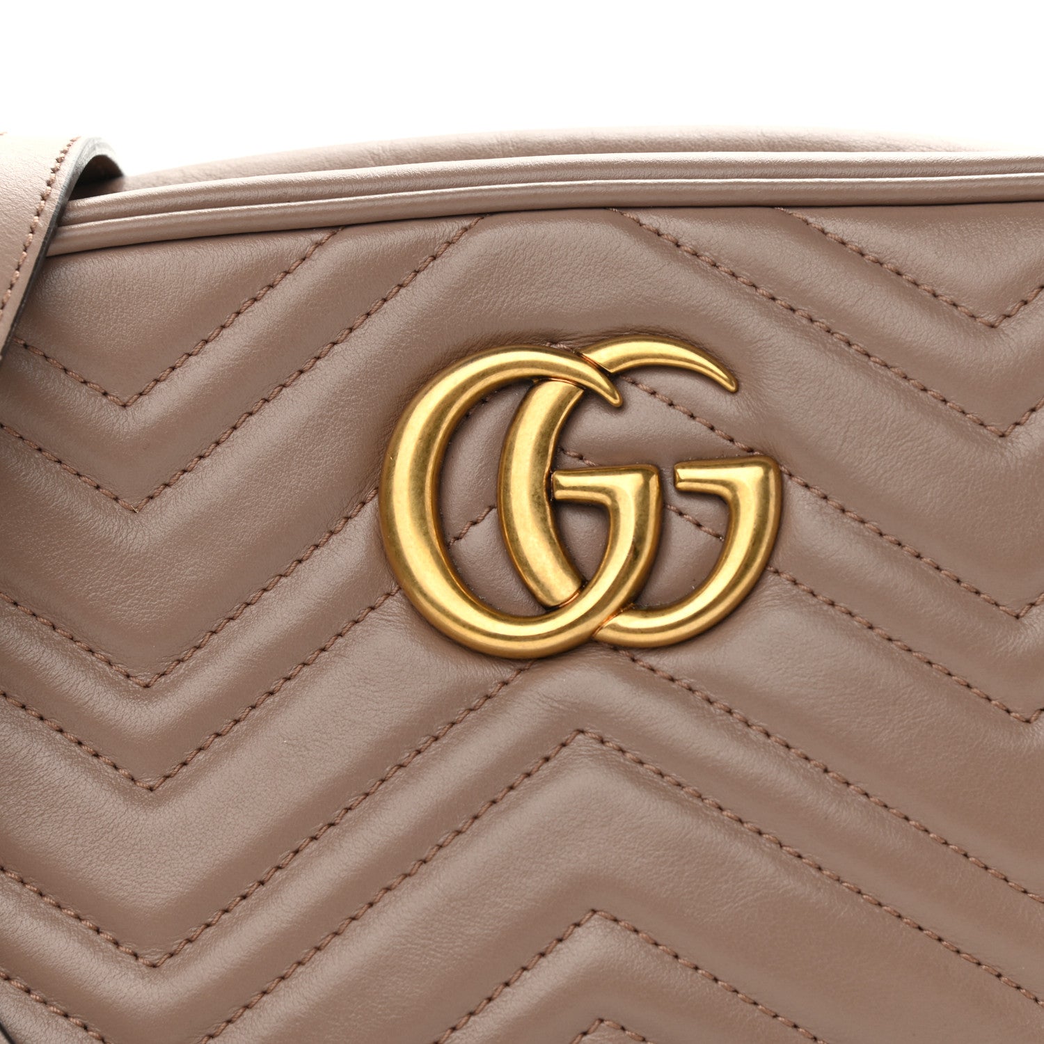 Gucci Calfskin Matelasse Small GG Marmont Chain Shoulder Bag Porcelain Rose 11 of 15