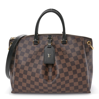 Louis Vuitton Damier Ebene Odeon Tote MM Black 1 of 13