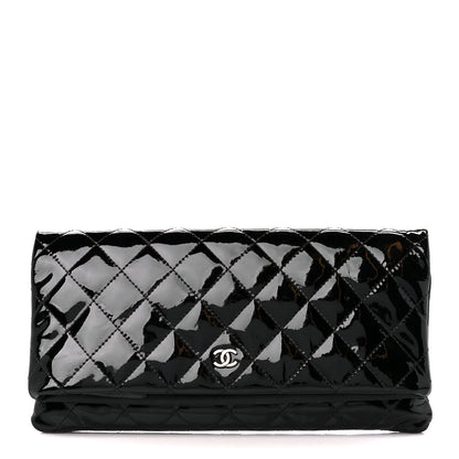 Chanel Patent Calfskin Quilted Beauty CC Clutch Black 1 of 12
