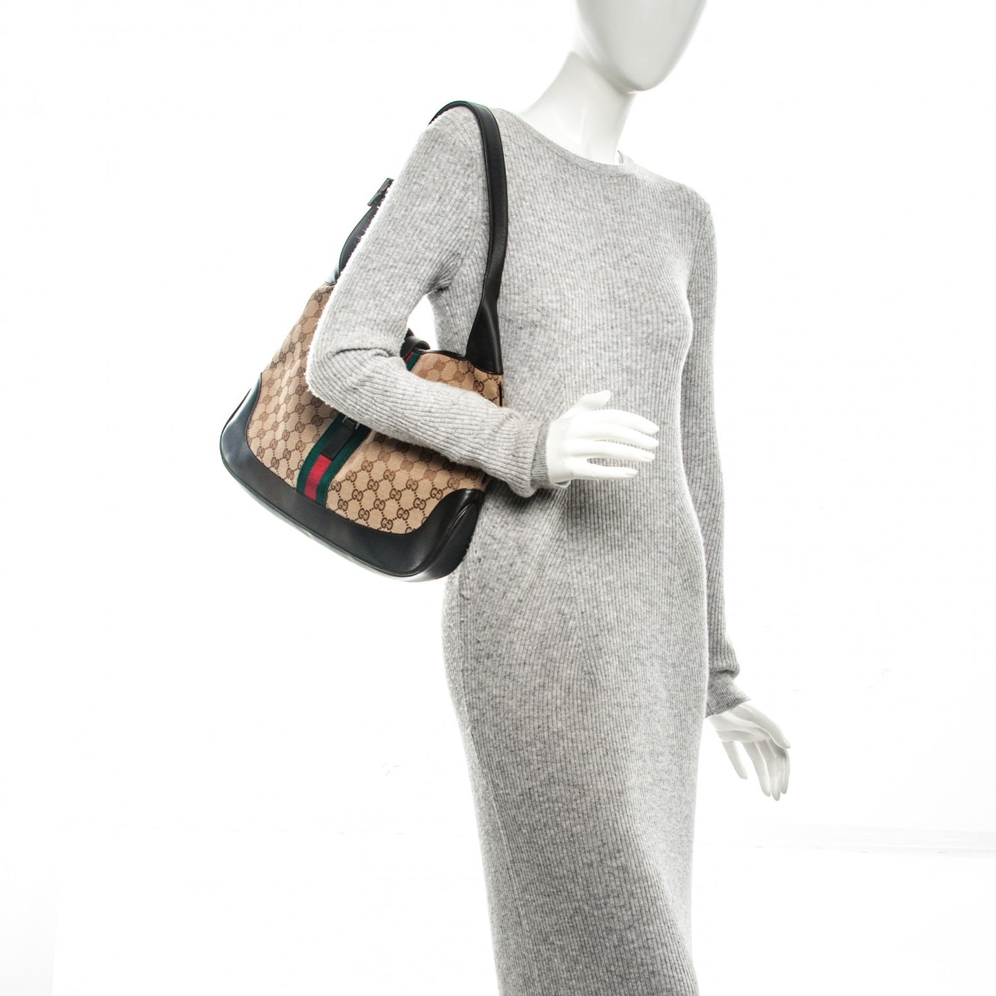 Monogram Web Jackie O Hobo Dark Brown