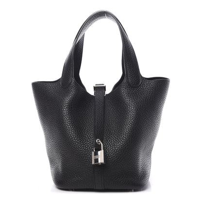 Hermes Taurillon Clemence Picotin Lock 18 PM Black 1 of 9