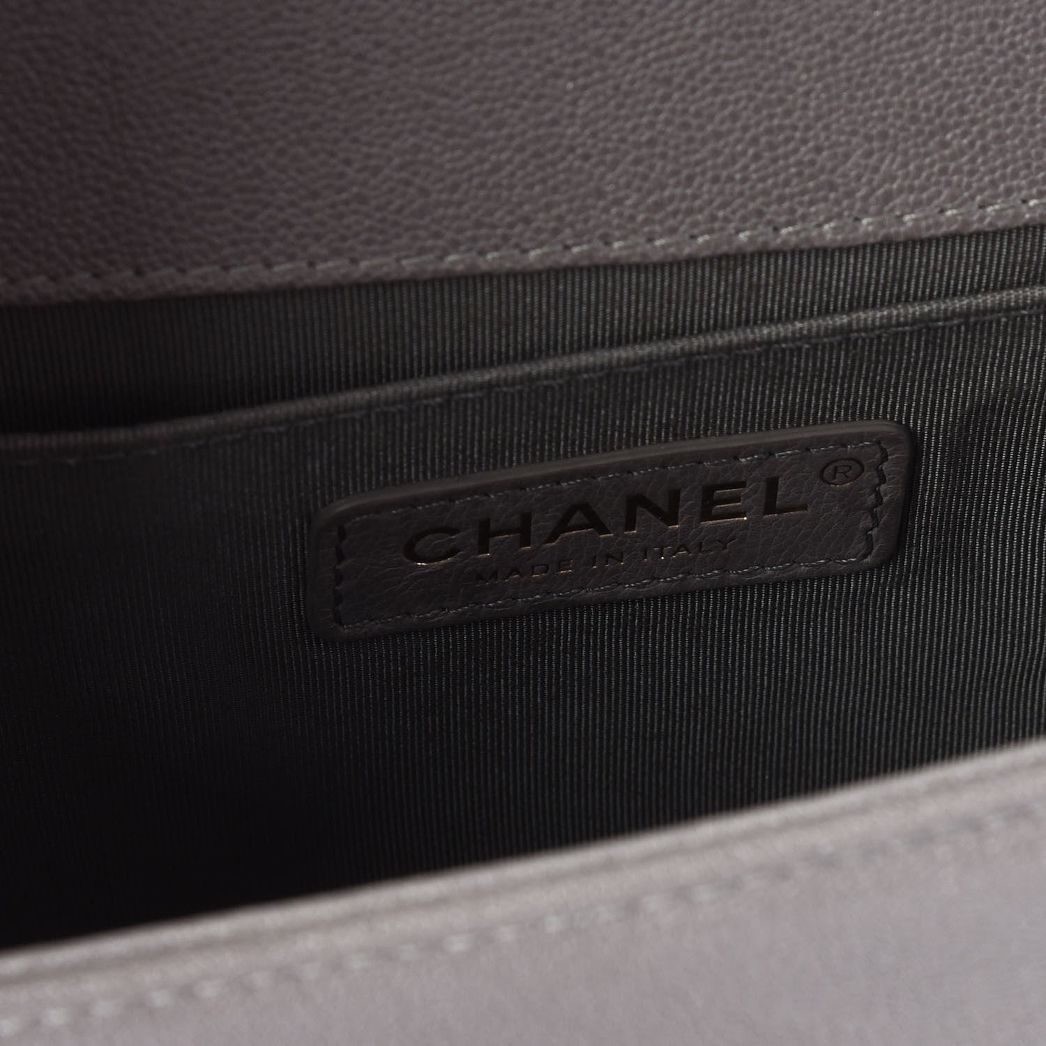 Chanel Caviar Quilted Medium Boy Flap Grey 9 of 12