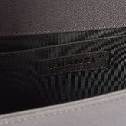 Chanel Caviar Quilted Medium Boy Flap Grey 9 of 12