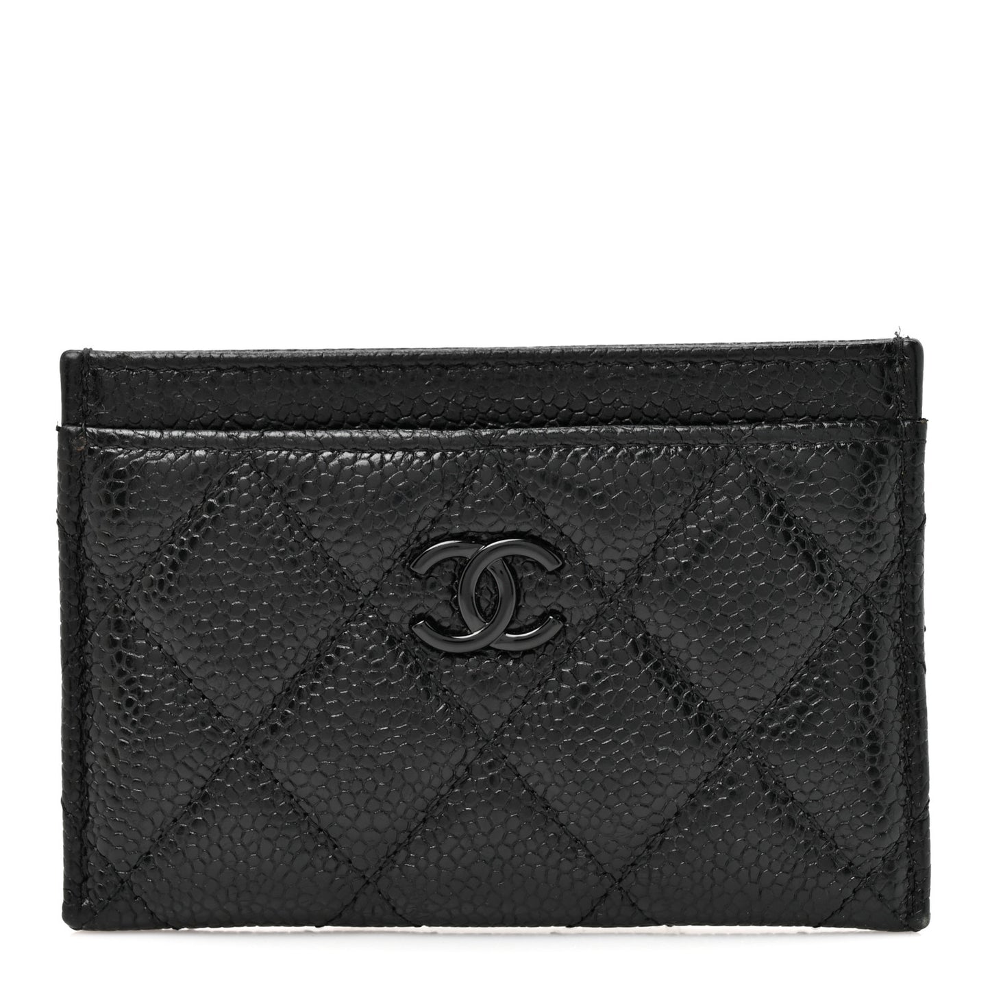 Caviar Quilted Incognito Card Holder Black Black