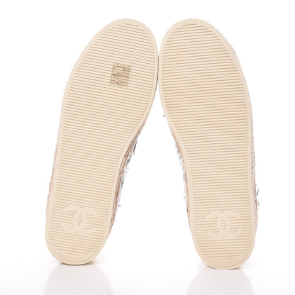 Chanel Tweed Lace Up Espadrilles 40 Multicolor 5 of 10