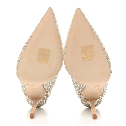 Jimmy Choo Lace Crystal Bing 100 Pumps 35 Ivory 5 of 10