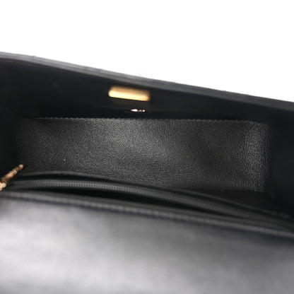Chanel Lambskin Quilted Mini Top Handle Rectangular Flap Black 5 of 14