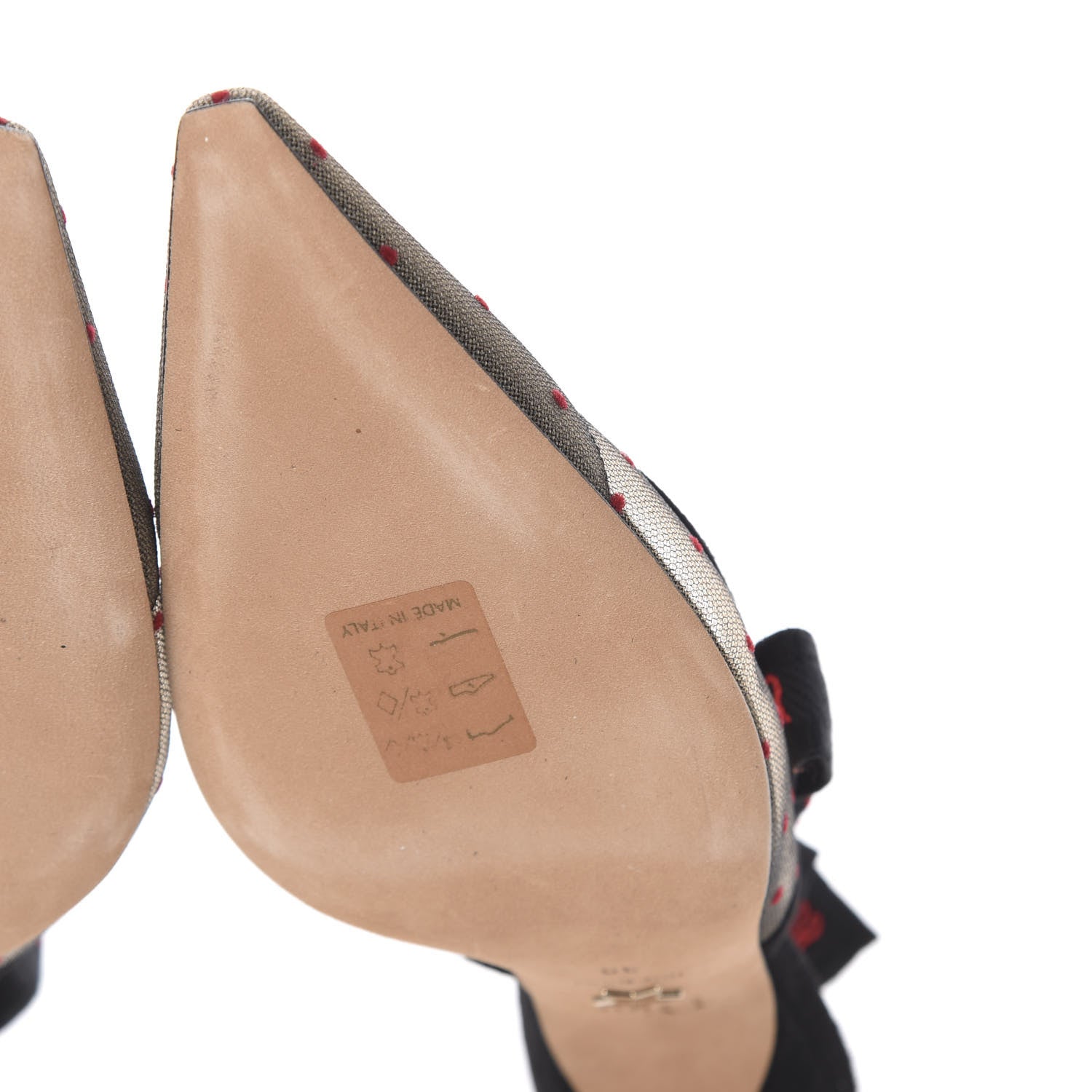 Christian Dior Mesh Plumetis Suede Ribbon J'Adior Slingback 65mm Pumps 39 Black Rouge 10 of 11