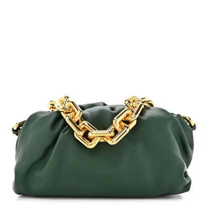Bottega Veneta Calfskin The Pouch Chain Raintree 1 of 11