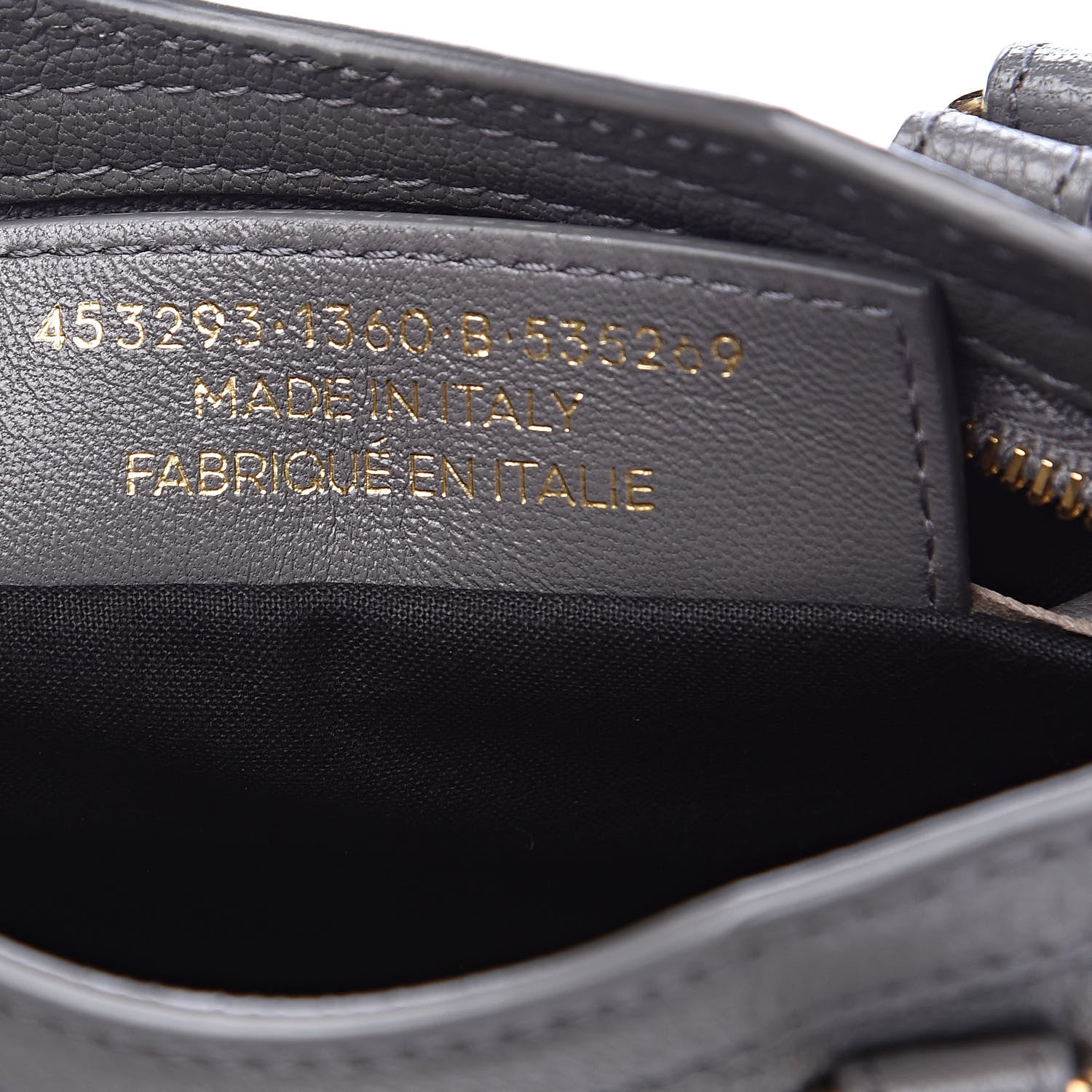 Balenciaga Chevre Gold Metallic Edge Hardware Nano City Gris Acier 7 of 9
