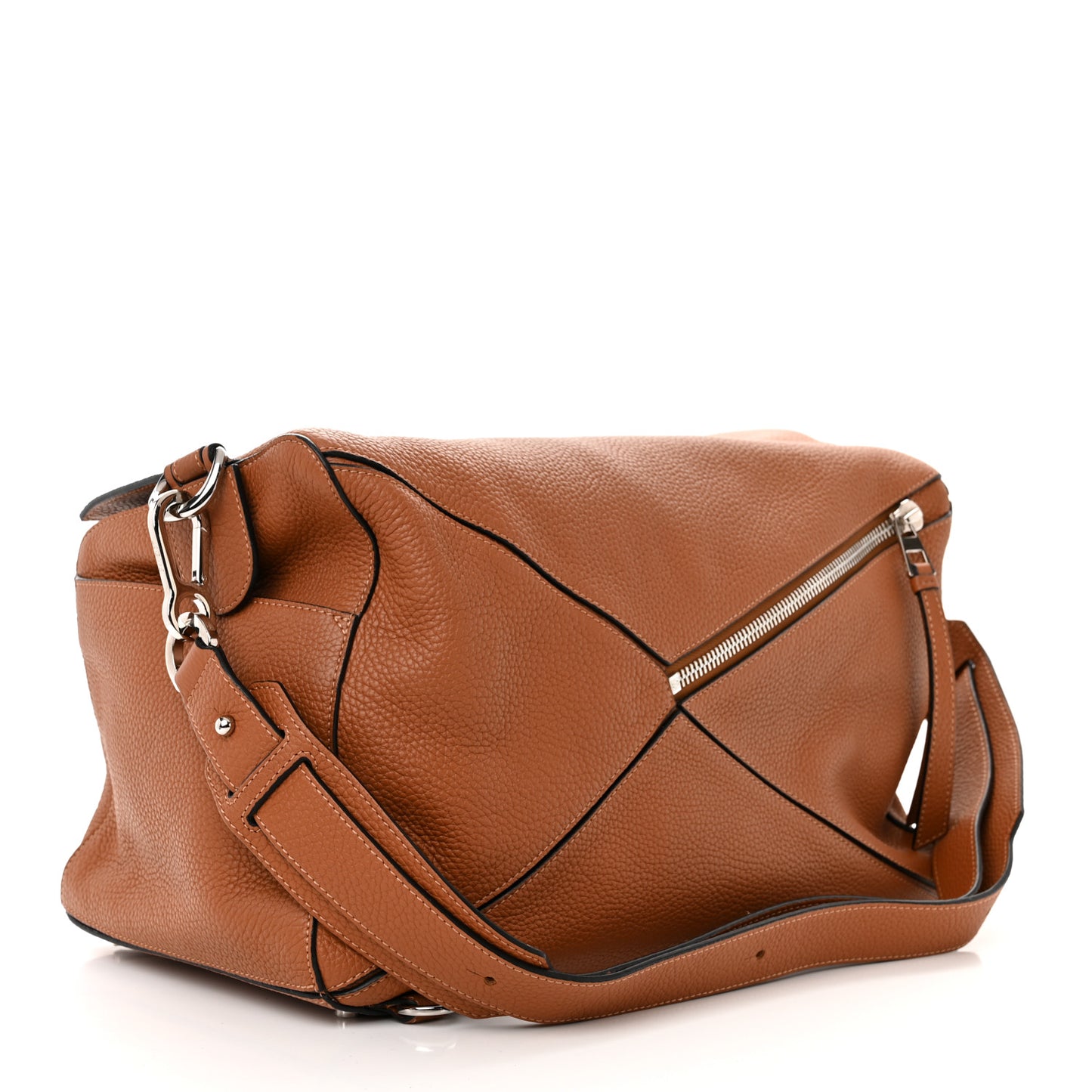 Calfskin Large Puzzle Bag Tan
