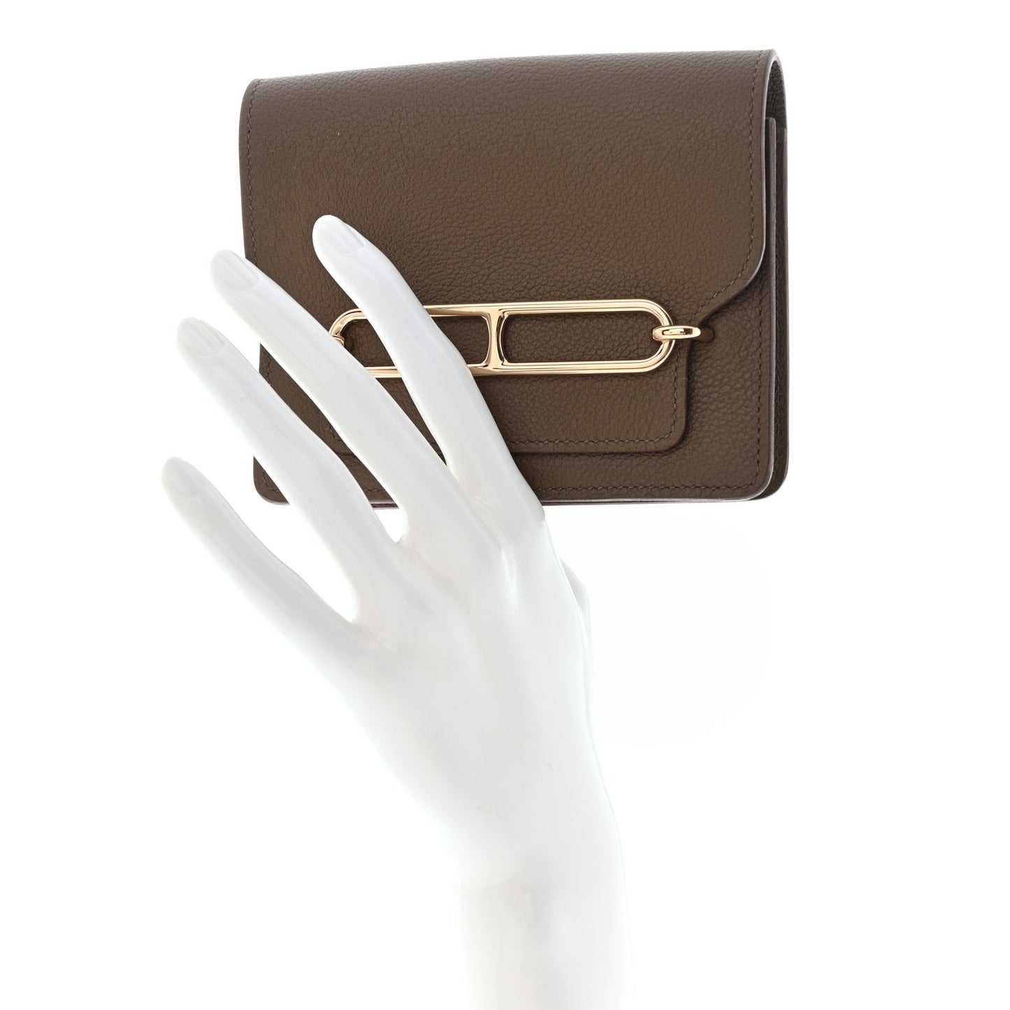 Evercolor Bi-color Roulis Slim Wallet Etoupe Craie