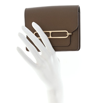 Hermes Evercolor Bi-color Roulis Slim Wallet Etoupe Craie 2 of 10