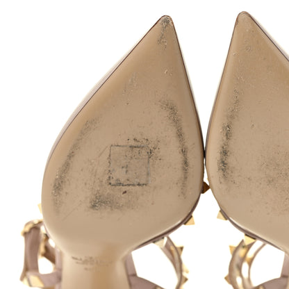 Valentino Garavani Patent Nappa Rockstud Ankle Strap 65mm Pumps 40.5 Poudre 7 of 13