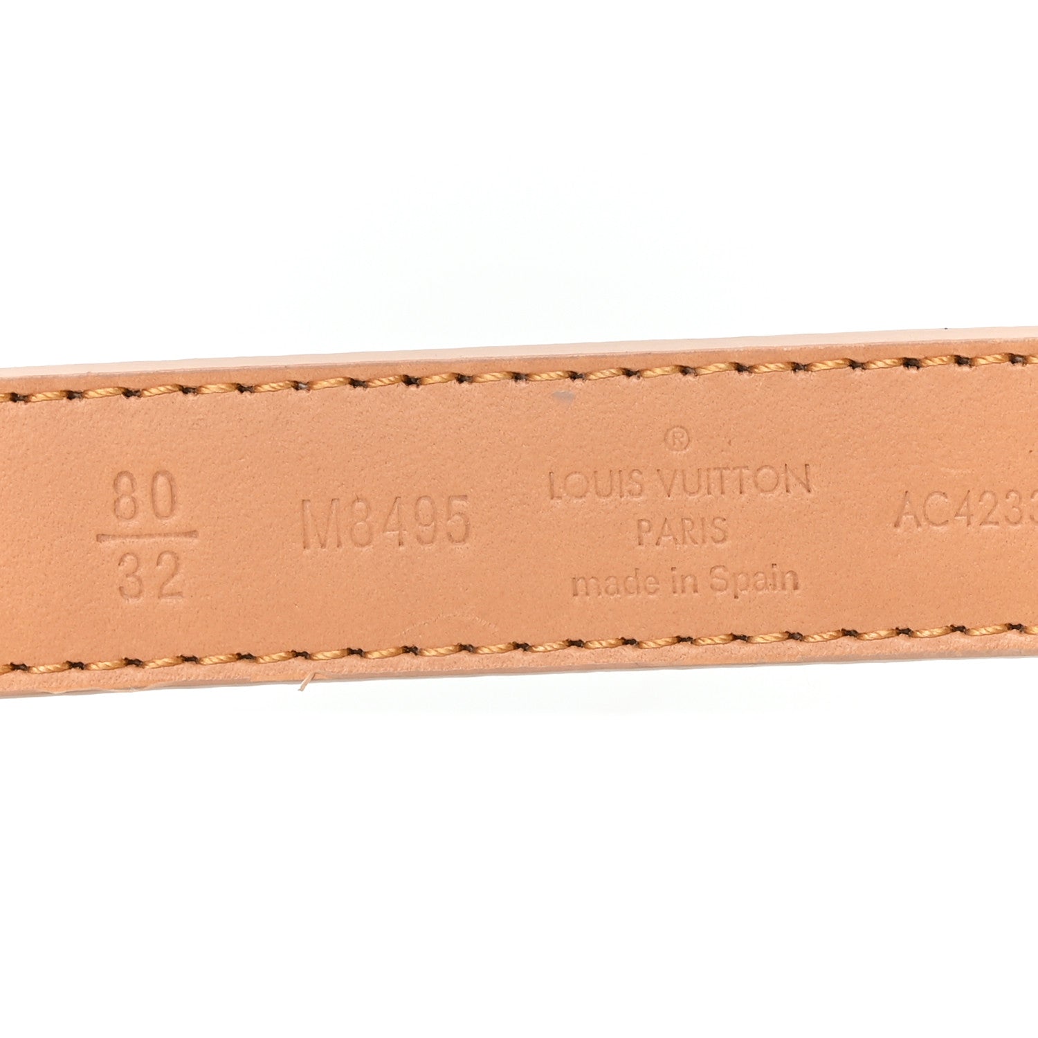 Louis Vuitton Calfskin Monogram Dune 20mm LV Iconic Reversible Belt 80 32 Sandy 3 of 5