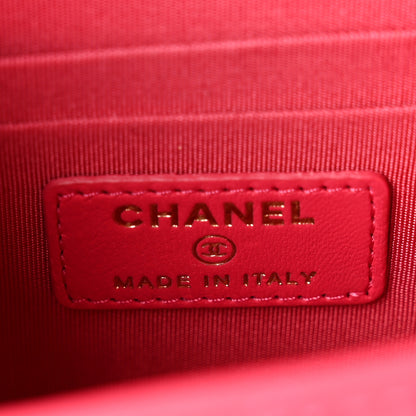 Chanel Lambskin Quilted Mini Trendy CC Clutch With Chain Pink 5 of 9