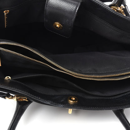 Chanel Calfskin Cerf Executive Shopper Tote Black 5 of 10