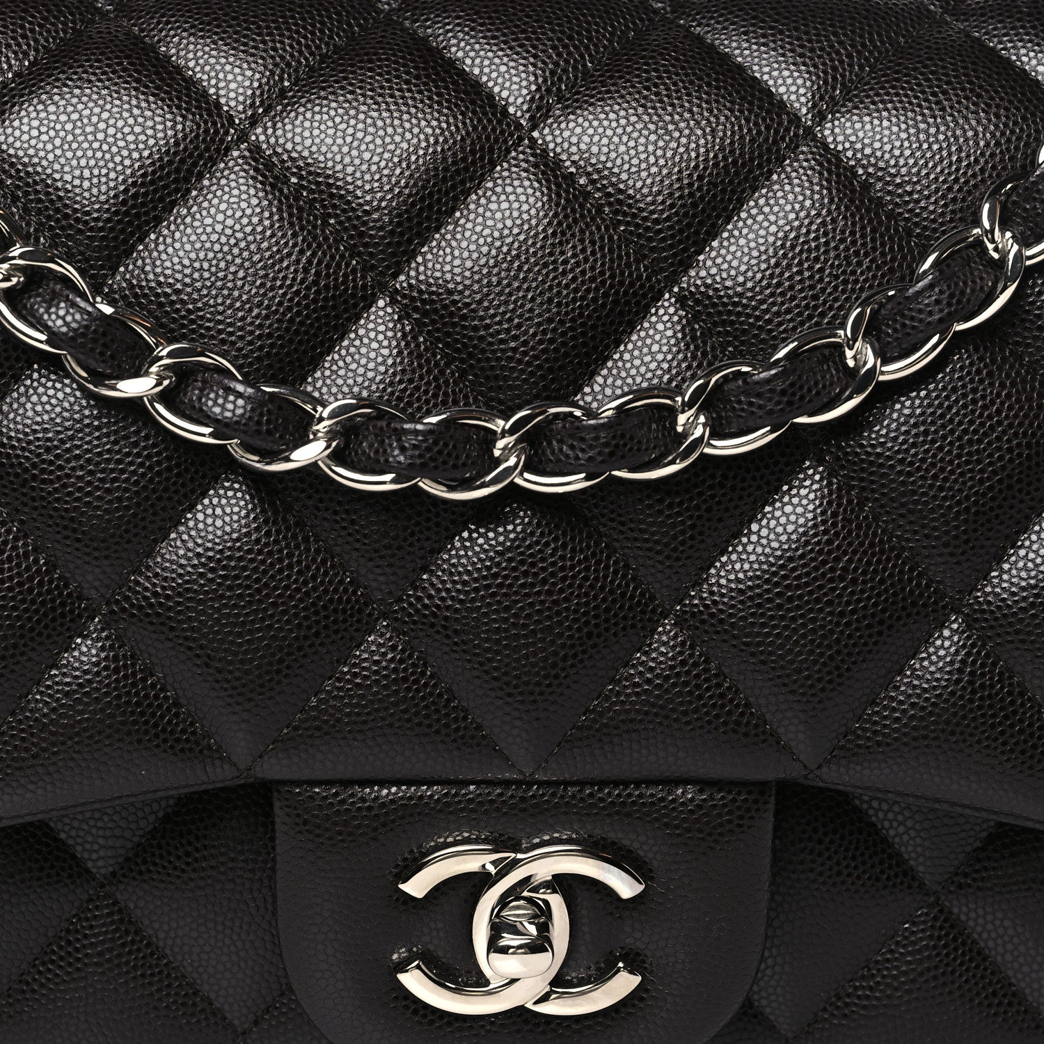 Chanel Caviar Quilted Jumbo Double Flap Dark Brown 8 of 10