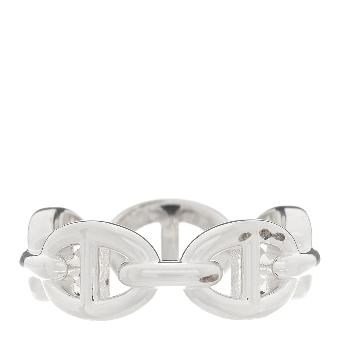 Sterling Silver PM Chaine d'Ancre Enchainee Band Ring 53 6.25