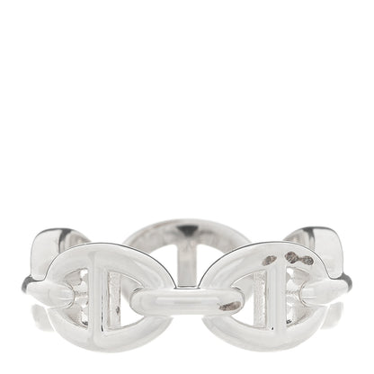 Hermes Sterling Silver PM Chaine d'Ancre Enchainee Band Ring 53 6.25 3 of 5