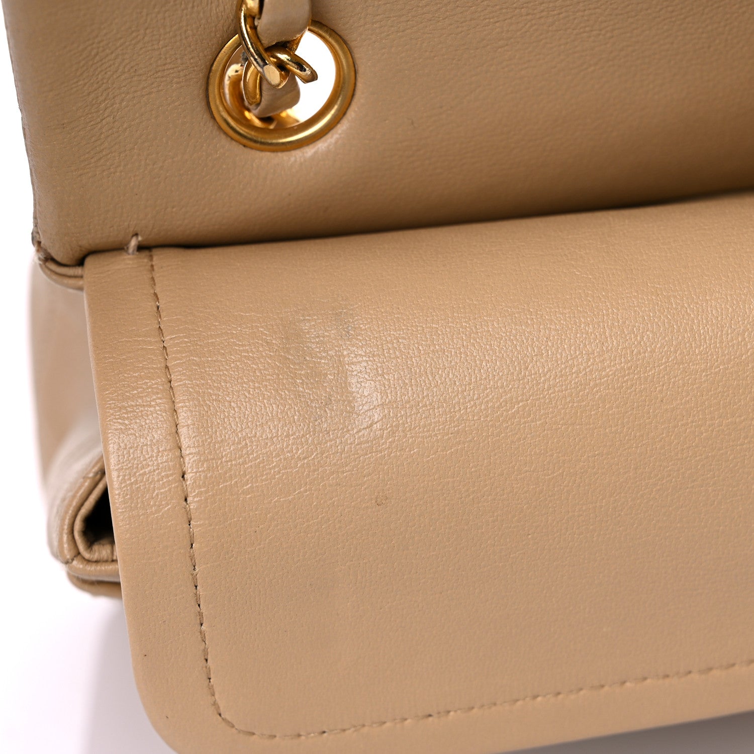 Chanel Lambskin Quilted Small Double Flap Beige 15 of 23