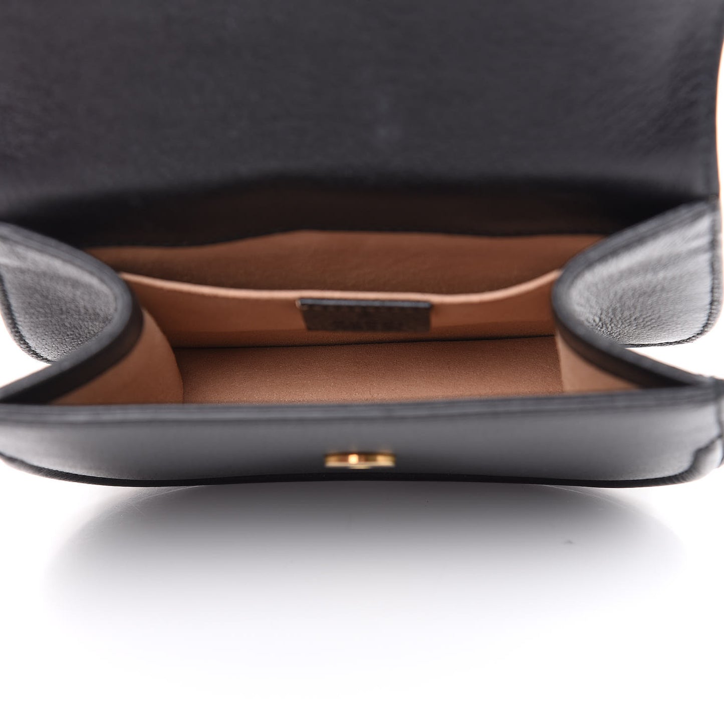 Calfskin Web Crystal Butterfly Stripe Small Totem Shoulder Bag Black
