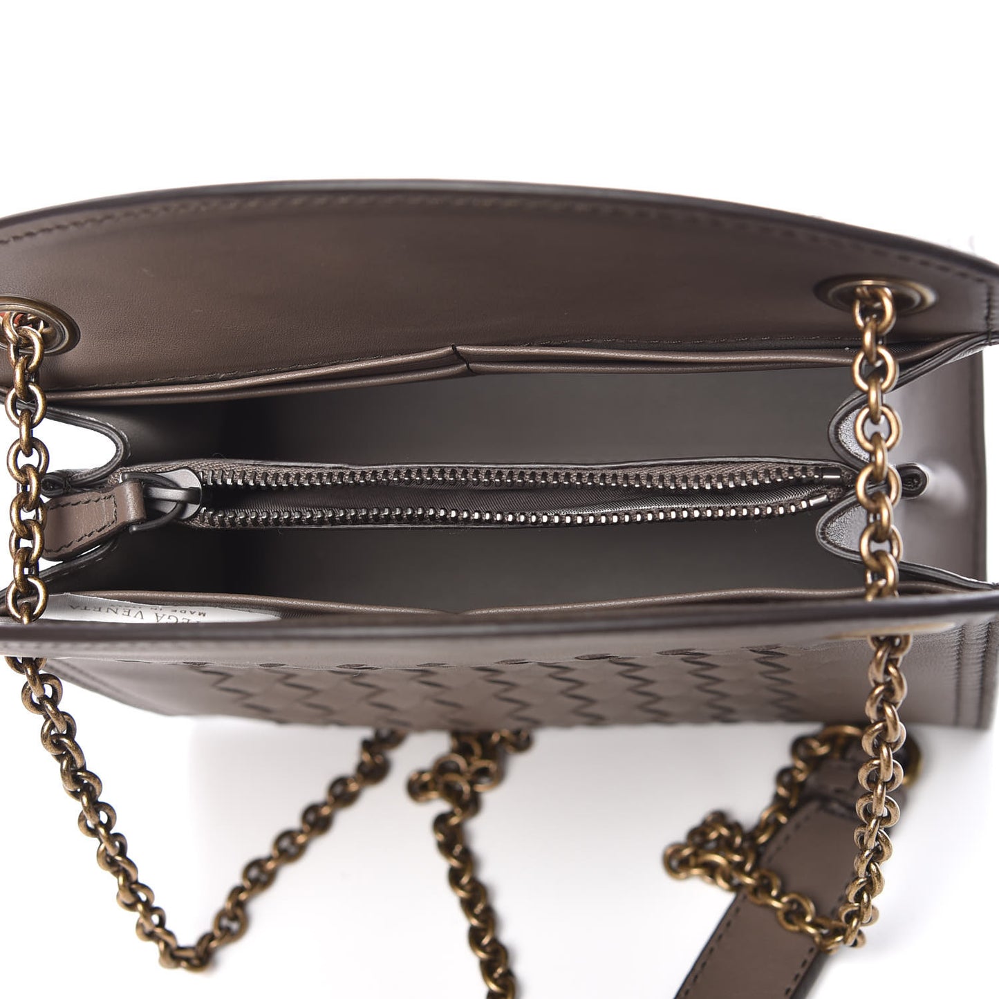 Nappa Intrecciato Chain Wallet New Steel