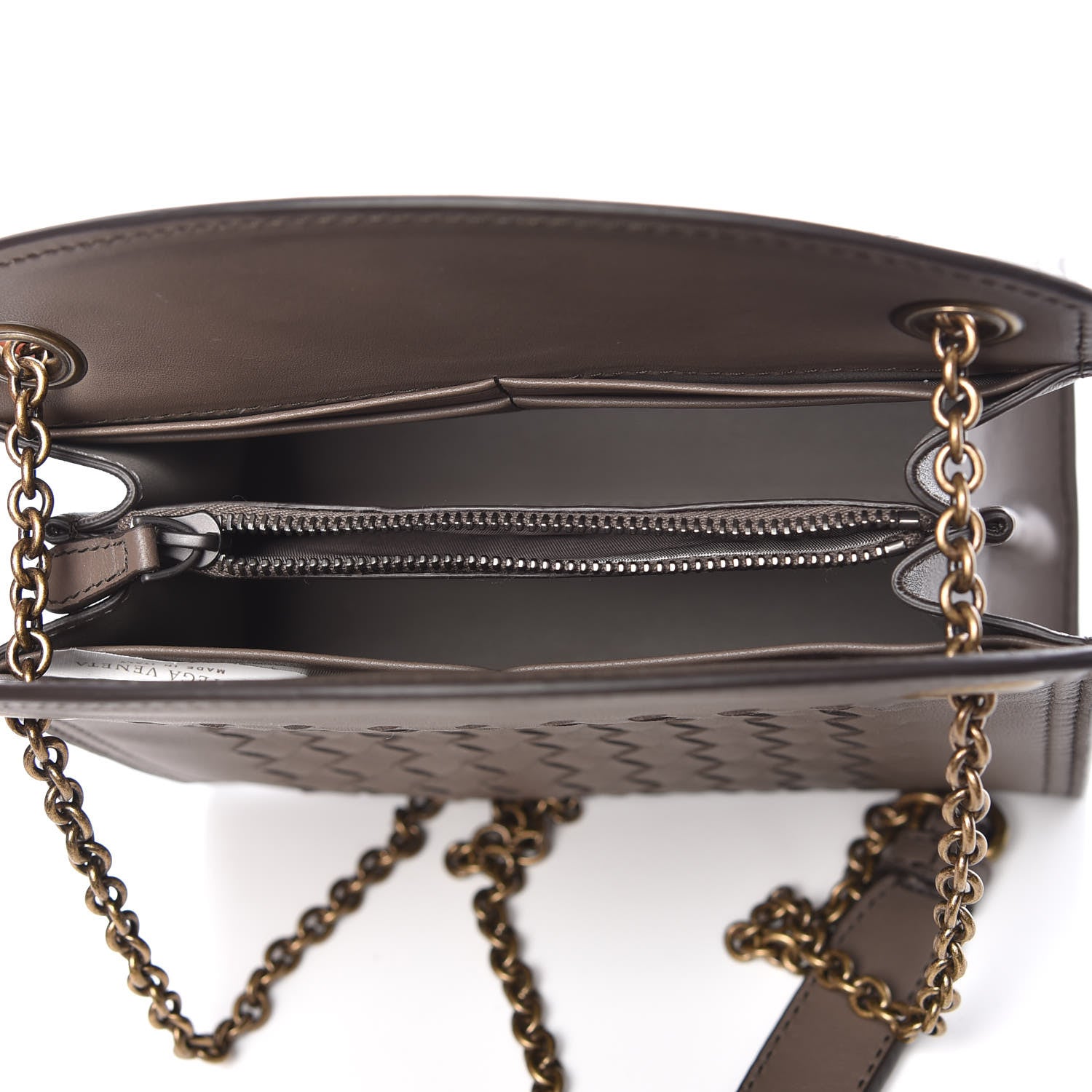 Bottega Veneta Nappa Intrecciato Chain Wallet New Steel 5 of 10