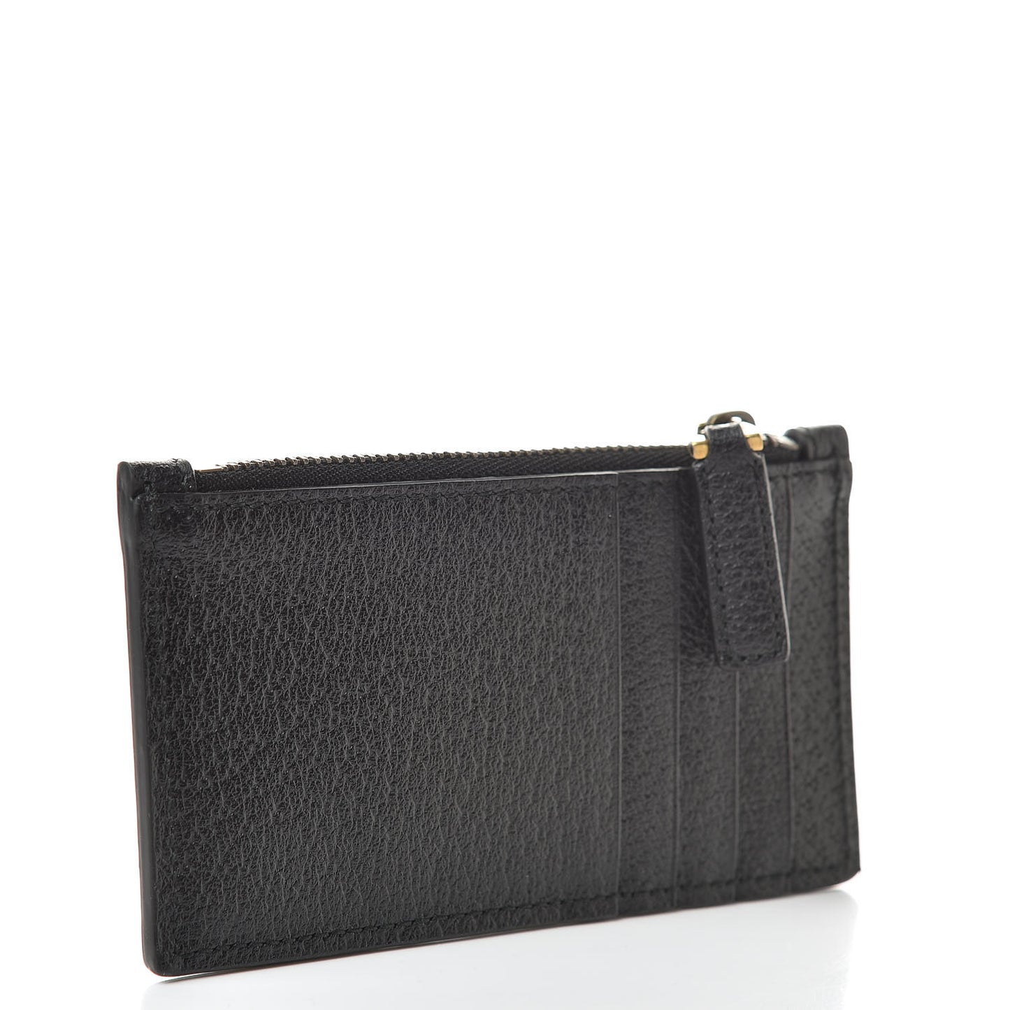 Dollar Calfskin Boar Effect Web Coin Case Card Holder Black