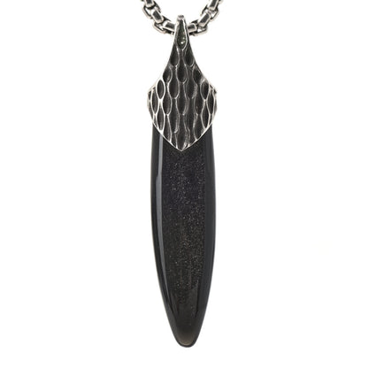 John Hardy Sterling Silver Black Obsidian Legends Naga Pendant Necklace 4 of 5