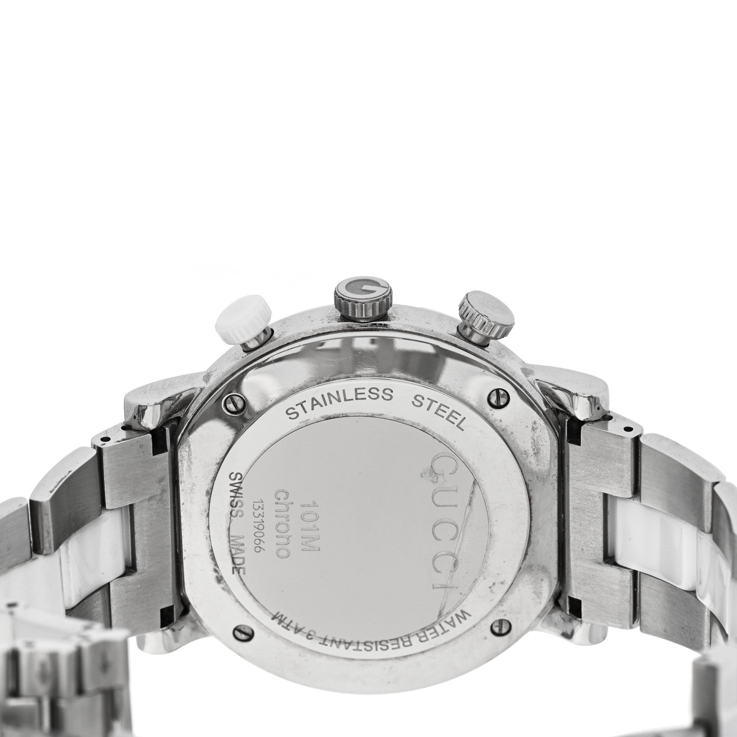 Gucci Stainless Steel Ceramic 44mm G-Chrono Chronograph Quartz Watch White 4 of 5