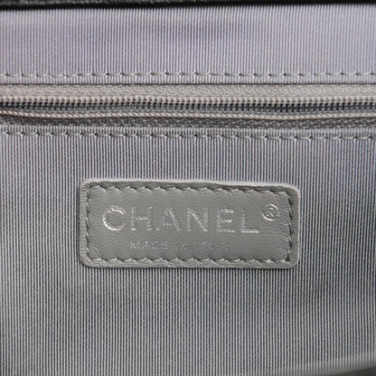 Chanel Crumpled Lambskin Quilted Medium Chain Around Messenger Black 6 of 7