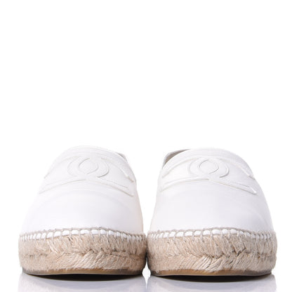 Chanel Lambskin CC Espadrilles 41 White 2 of 11